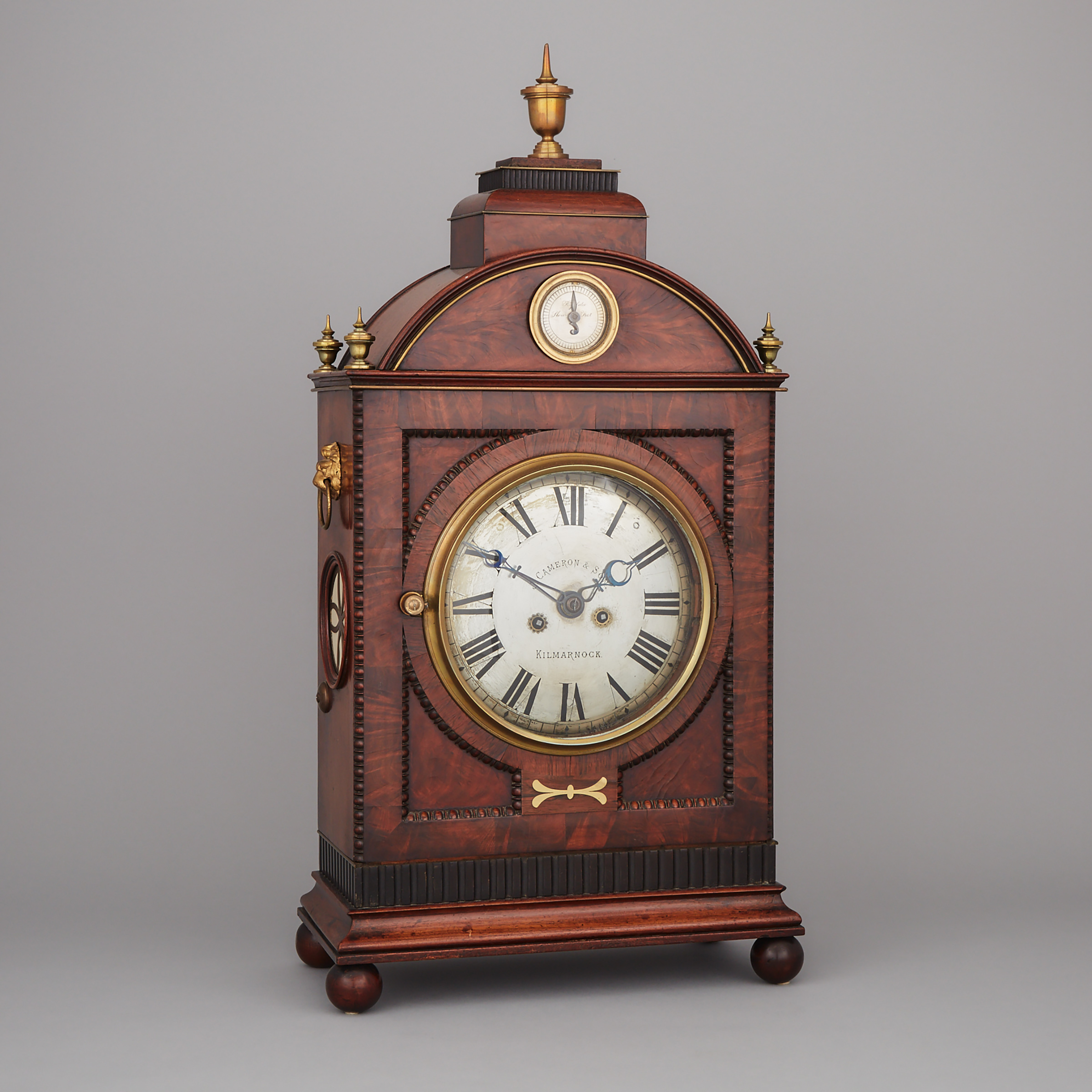 Large Scottish Victorian Brass Inlaid and Mounted Rosewood Bracket Clock, mid 19th century