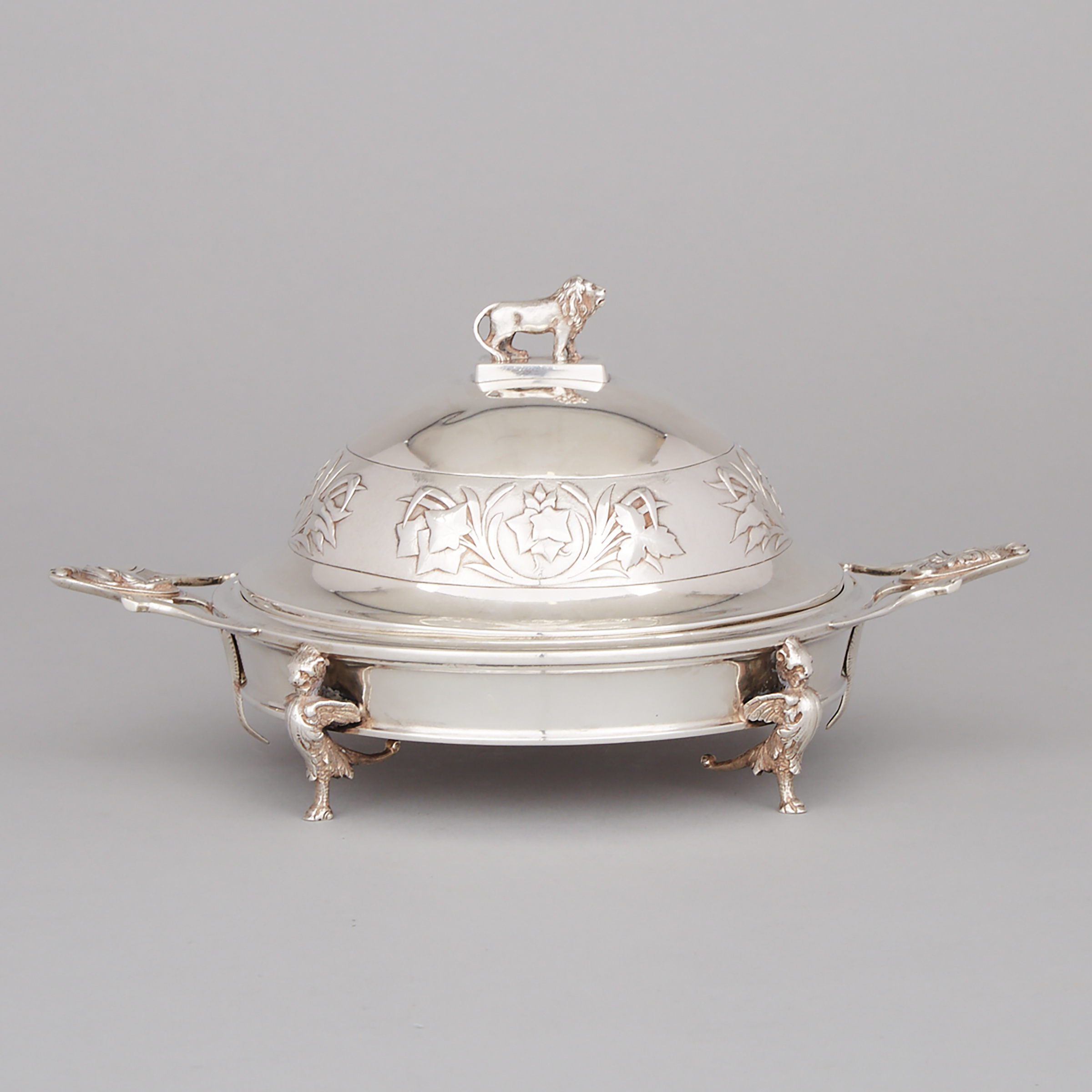 American Silver Breakfast Dish, Peter L. Krider, Philadelphia, Pa., for Clark & Biddle, mid-19th century