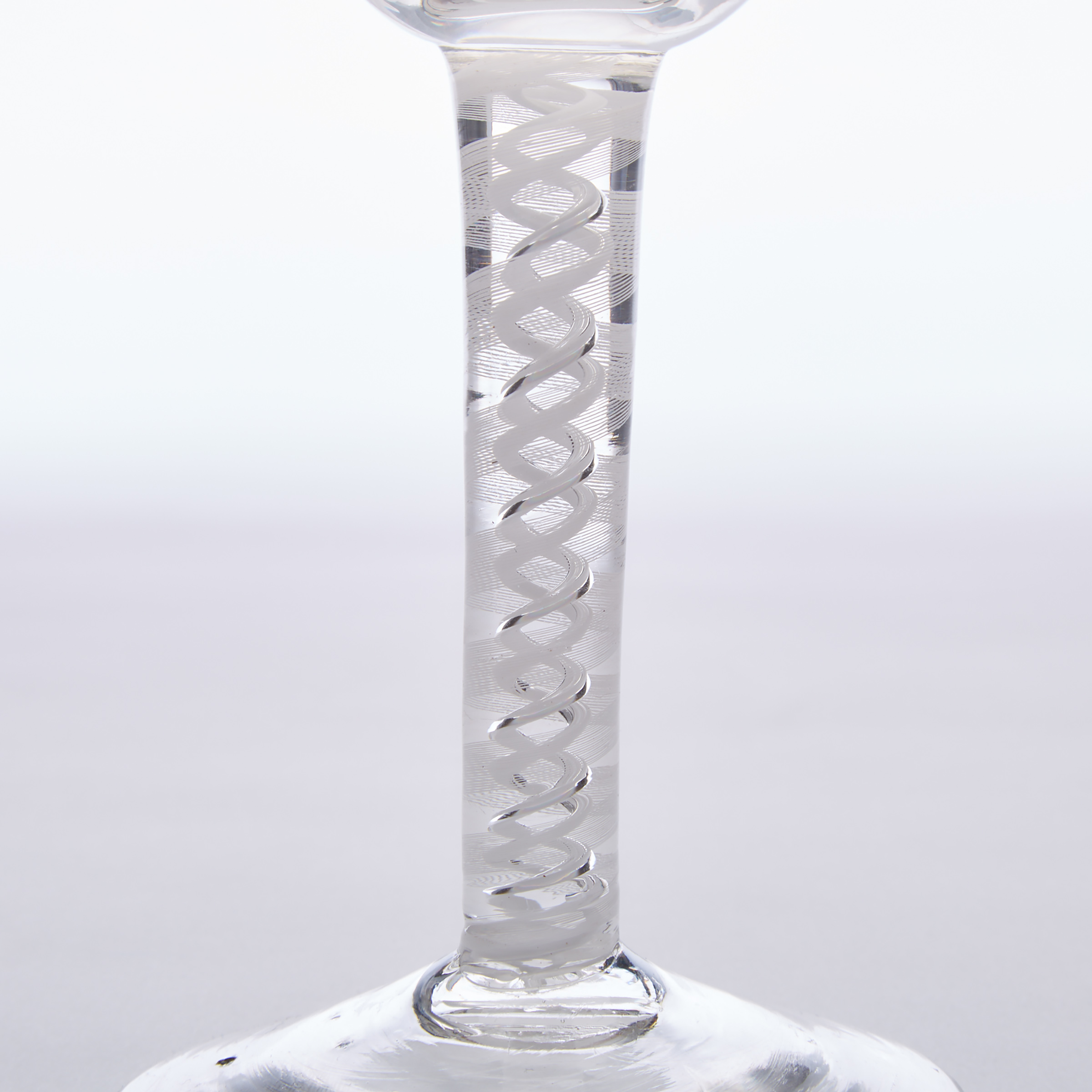 English Mixed Twist Stemmed Glass Goblet, c.1760-70
