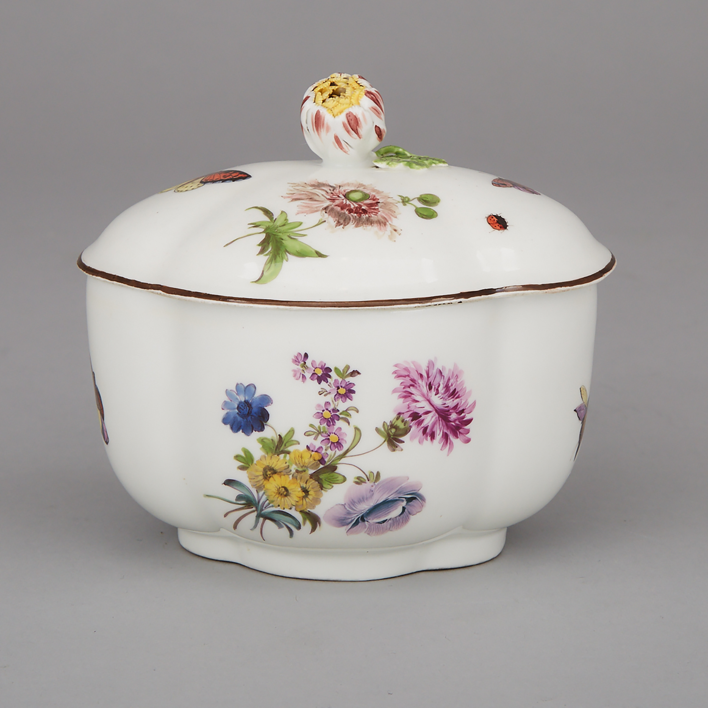 Meissen Covered Sugar Bowl, mid-18th century